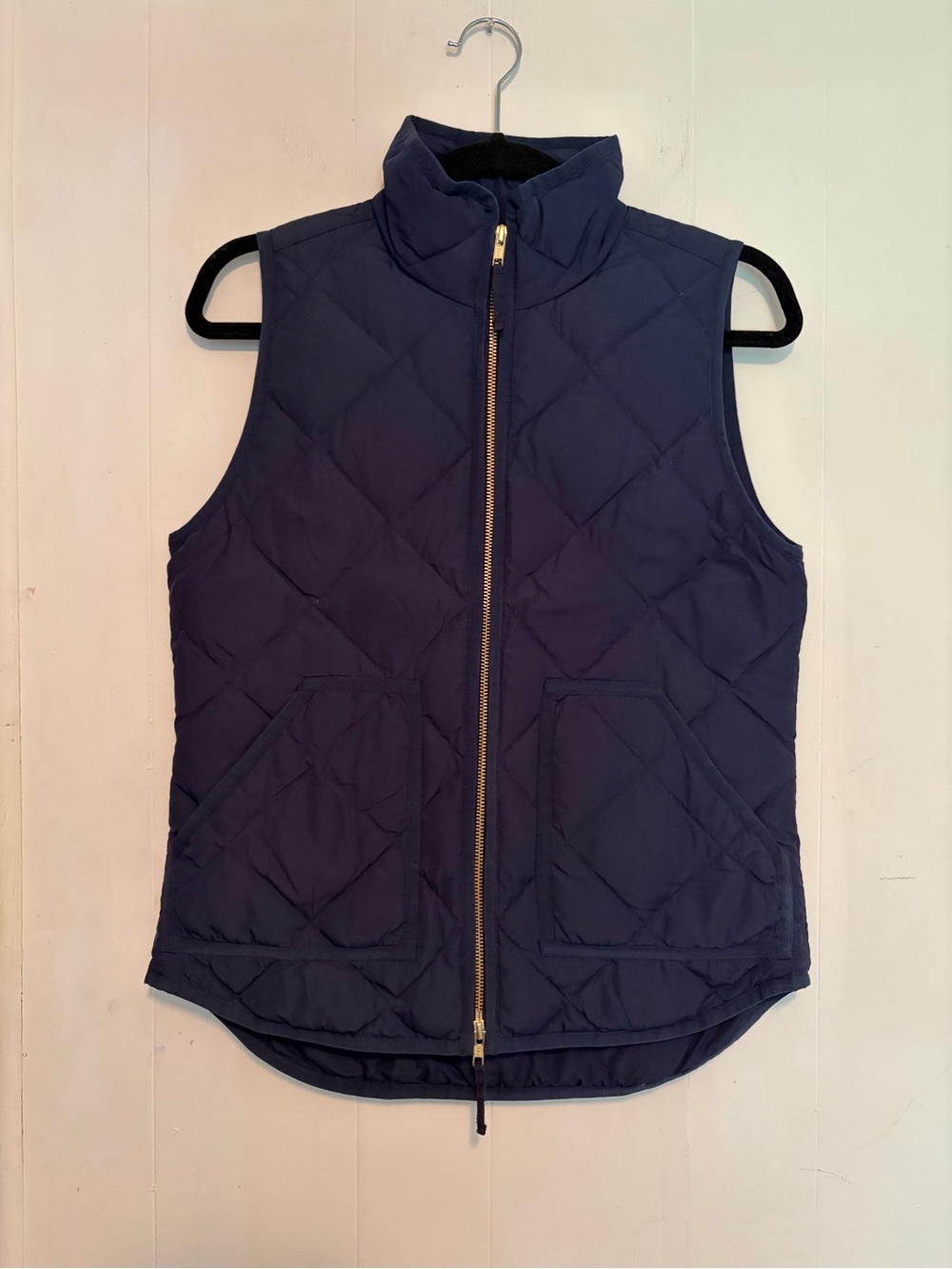 Quilted Navy Sleeveless Puffer Vest from J. Crew size XS